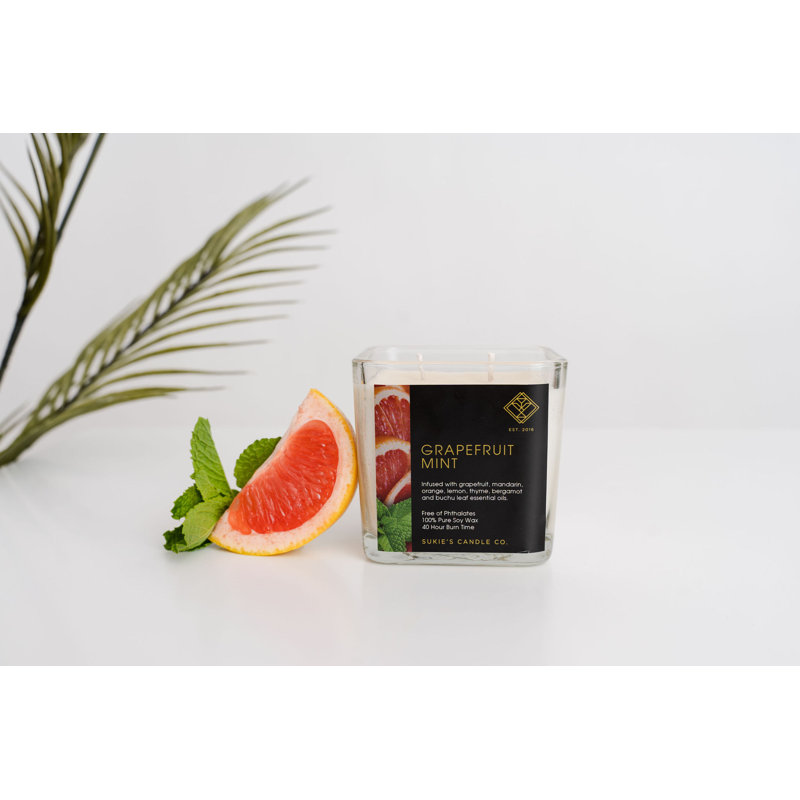 Grapefruit Mint Scented Jar Candle