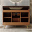 36" Modern Freestanding Bathroom Vanity With Sintered Stone Top, Ceramic Sink & Smart Storage-1093190228