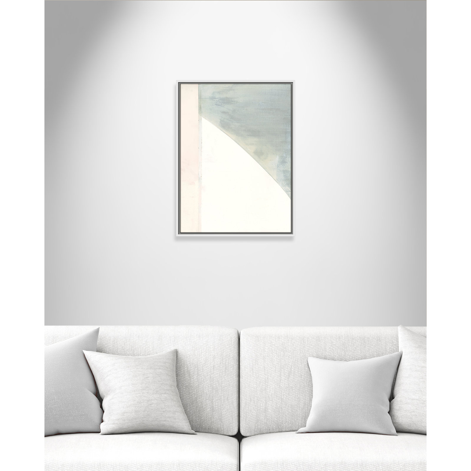 Alexandria "In Neutral I" Painting by Cartissi, White Framed Canvas, 25.5" H x 19.5" W x 2" D