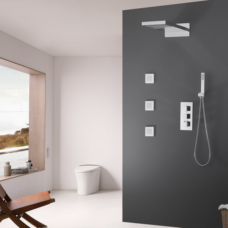 Bojet All-In-One Kit with Rough in-Valve, Chrome plated