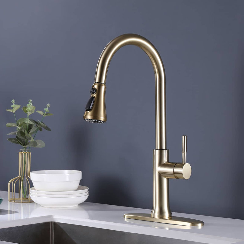 AWZTOO Touch Kitchen Faucet, Brushed Gold