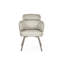 Demerion Set Of 2 Beige Faux Leather Swivel Dining Chairs