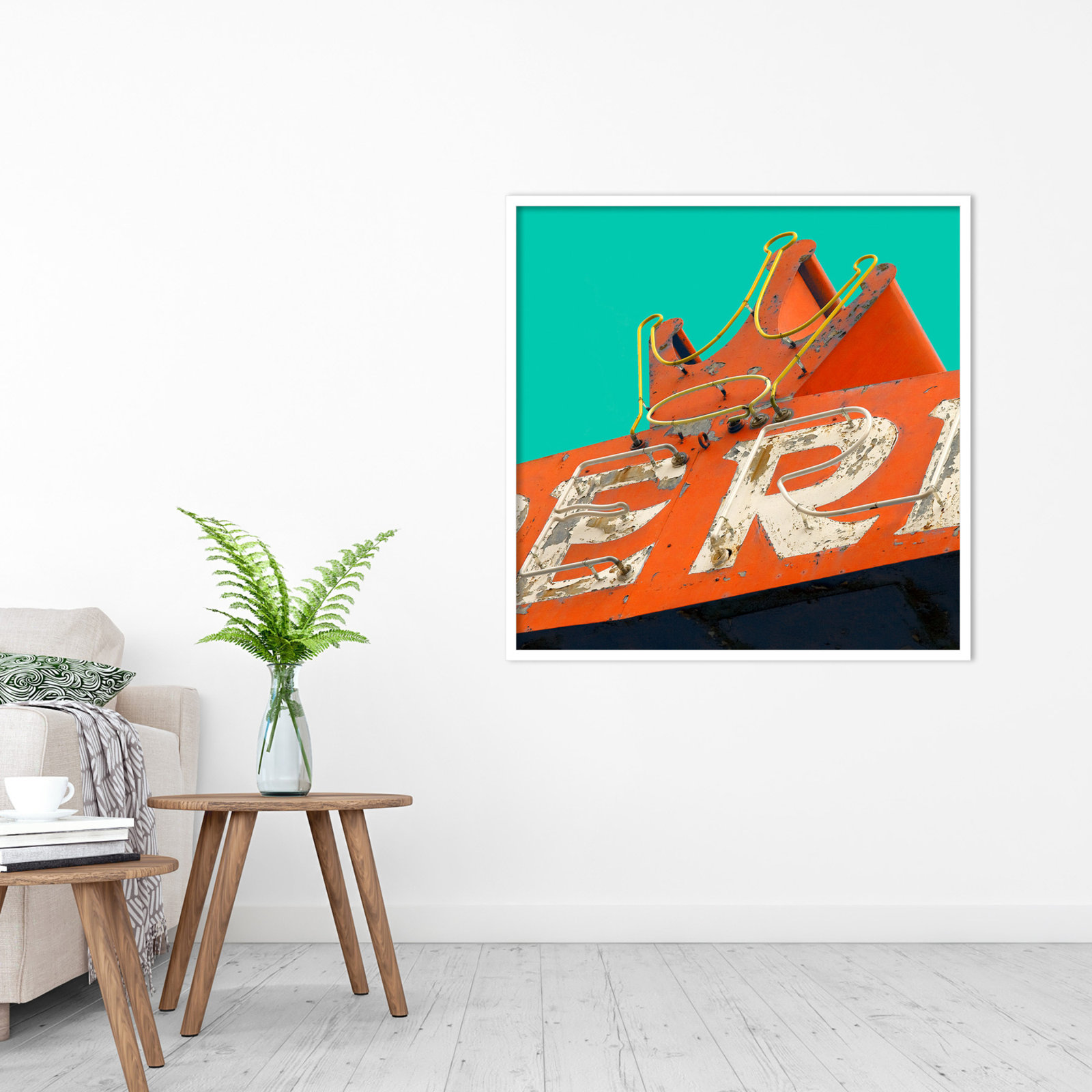 Eria by Robert Cadloff, White, 34.25" H x 34.25" W x 0.88" D