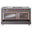ILVE Nostalgie II Noblesse 60 po à 2 brûleurs, plaque chauffante, plaque de cuisson française-939345224-939345233