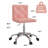 Armless Desk Chair Set Of 2, Mid Back Swivel Office Chair, Adjustable Task Chair With Rolling Wheels And Modern Tufted-353128352