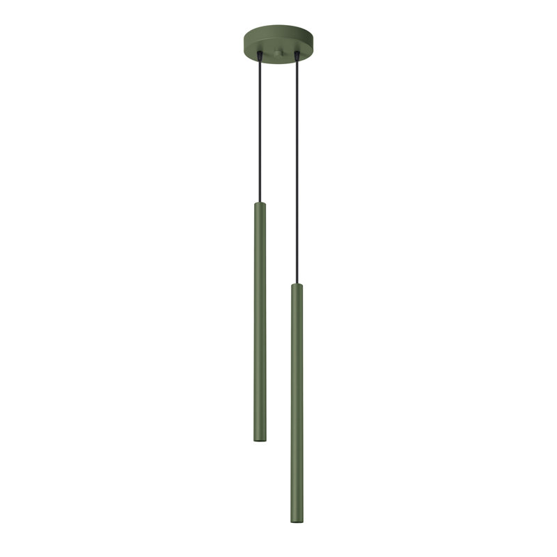 Berthile - Light Pendant, 2 Lights, 52cm W x 9cm D, Green