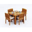 2 Seats 3 Pcs Grade-A Teak Wood Dining Set: 36" Square Table And 2 Wave Stacking Arm Chairs #11WV0802-911823779