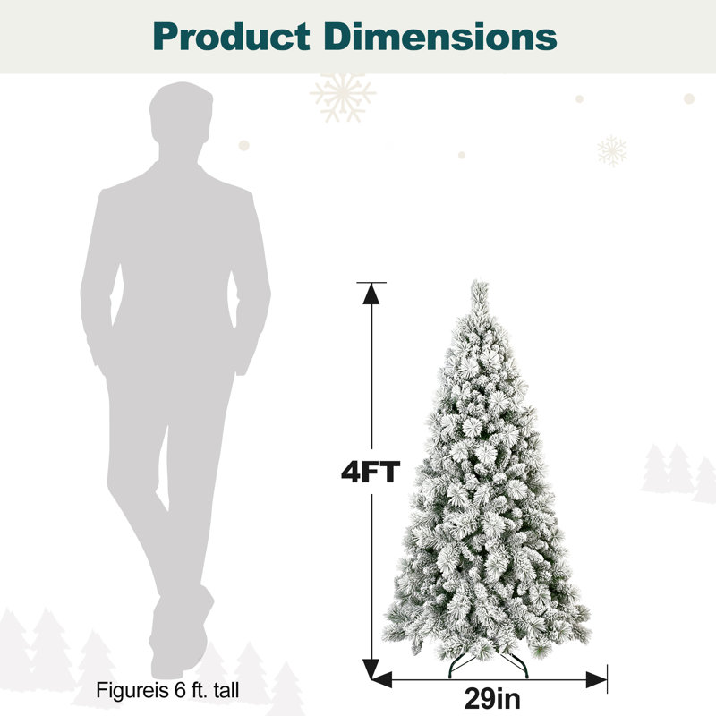 Arbre de Noël artificiel enneigé, 4'