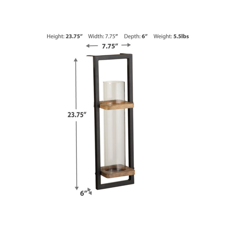 Belovs 23.75'' H Glass Wall Wall Sconce