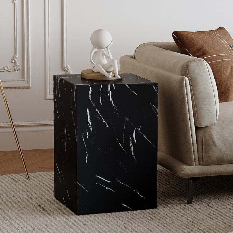 End Table, 19.69" H x 11.81" W x 11.81" D, Black
