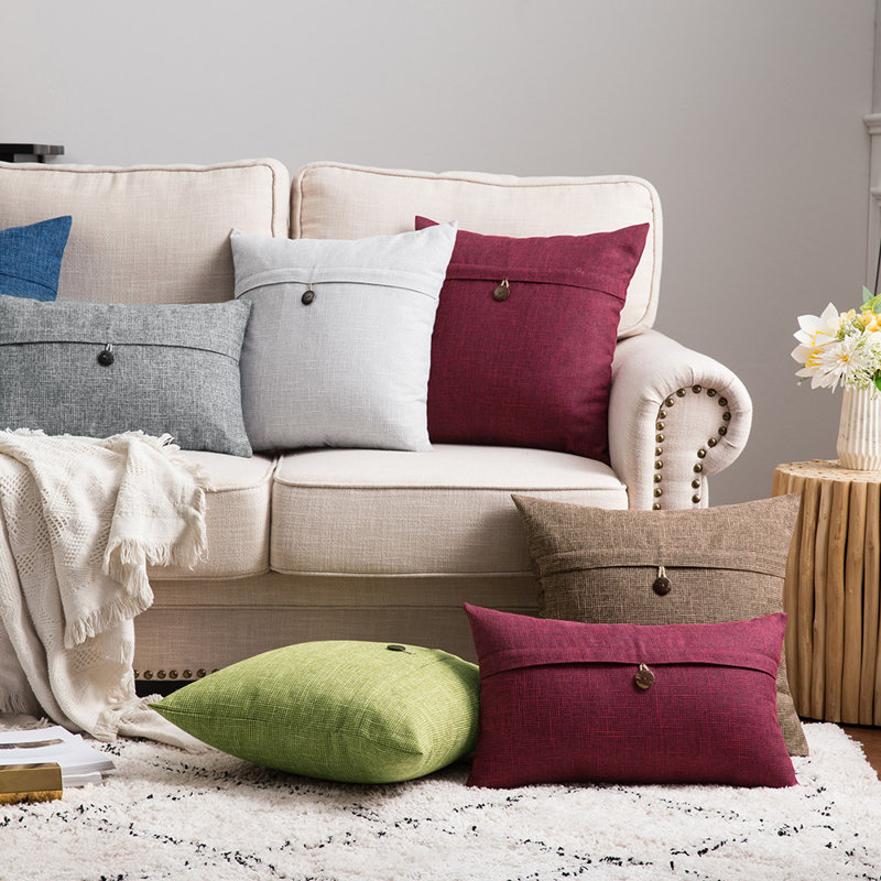 Housse de coussin en velours , Mauve