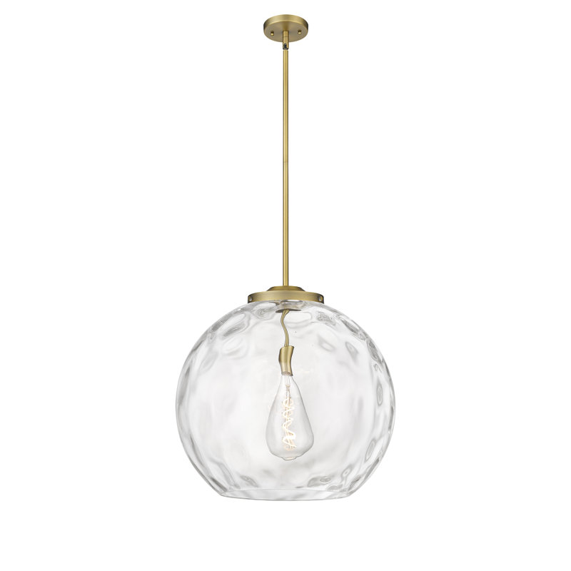 Luminaire suspendu simple à 1 lumière 1 lumière, Laiton brossé