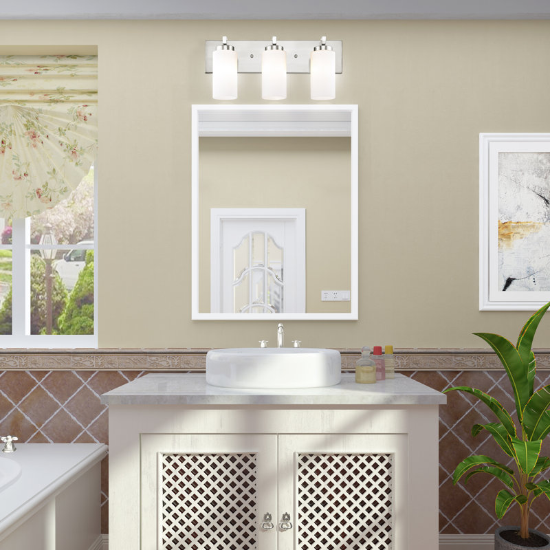 Éclairage pour salle de bain 3 lumières à intensité variable Kirkwood, Chrome poli