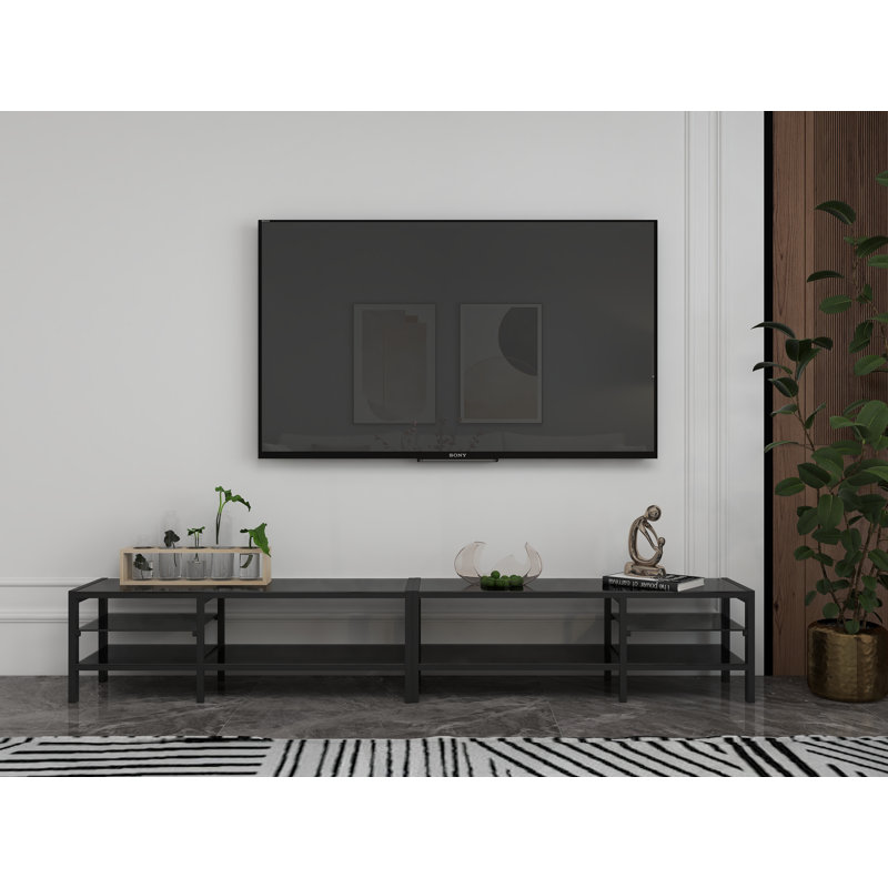 Meuble télé pour téléviseur de 88 po ou moins, Noir