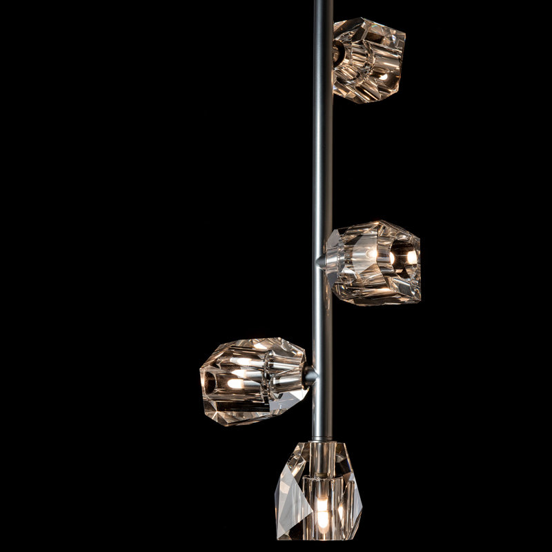 Gatsby 4 - Light Cluster Geometric Pendant, Sterling