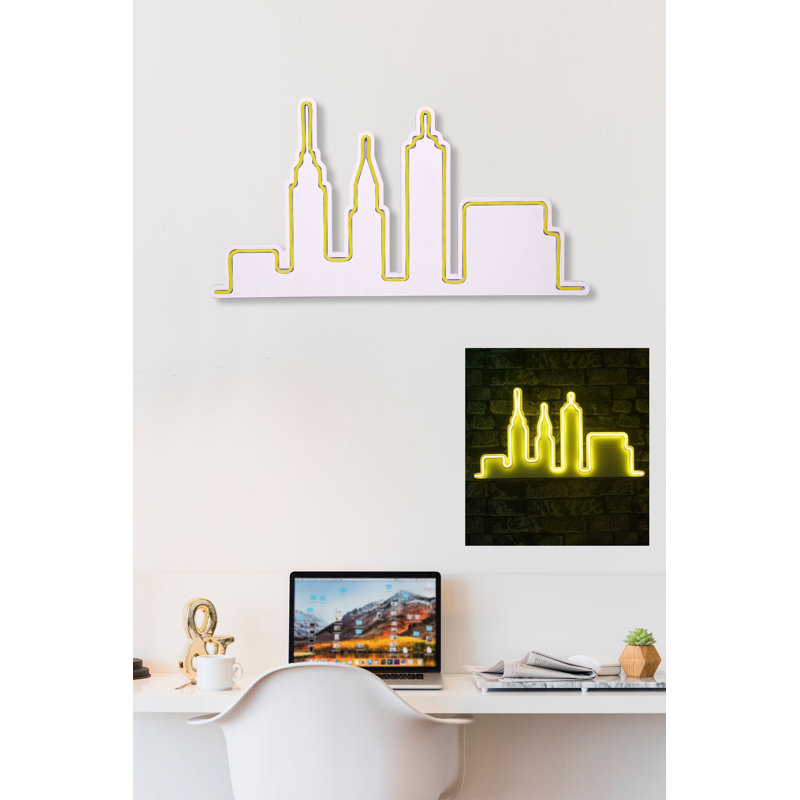Ruban néon flexible à DEL, étanche IP67, 12 V DC, 12,6 x 24,0 x 0,8 pouces | 22,7 Watts | Comprend un système de suspension murale intégré, parfait pour la décoration intérieure, les fêtes et les événements | Installation facile