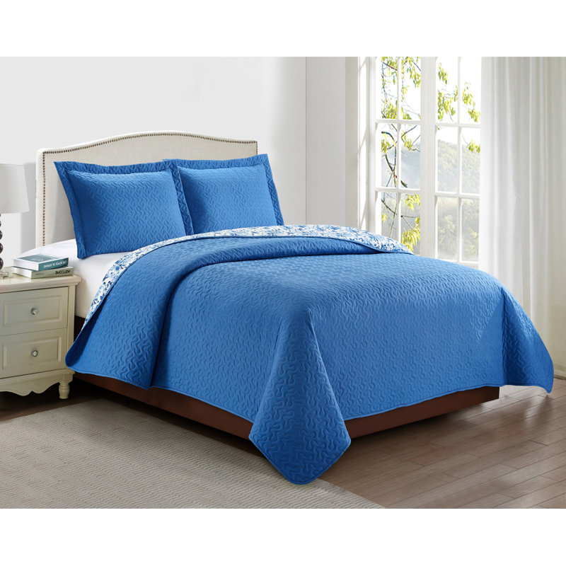 Ensemble de surfaces réversibles Saulsbury, Courtepointe simple et 1 taie décorative