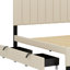 Lit plateforme tapissier avec 2 tiroirs et lit gigogne-884989921
