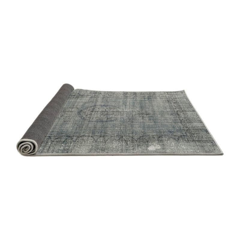 Laine orientale beige/Tapis décoratif grise, Rond 7 pi