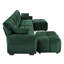 Dengler U-Shaped Chenille Tufted Sectional Sofa with 2 Ottomans & Pillows-119462378-112556408