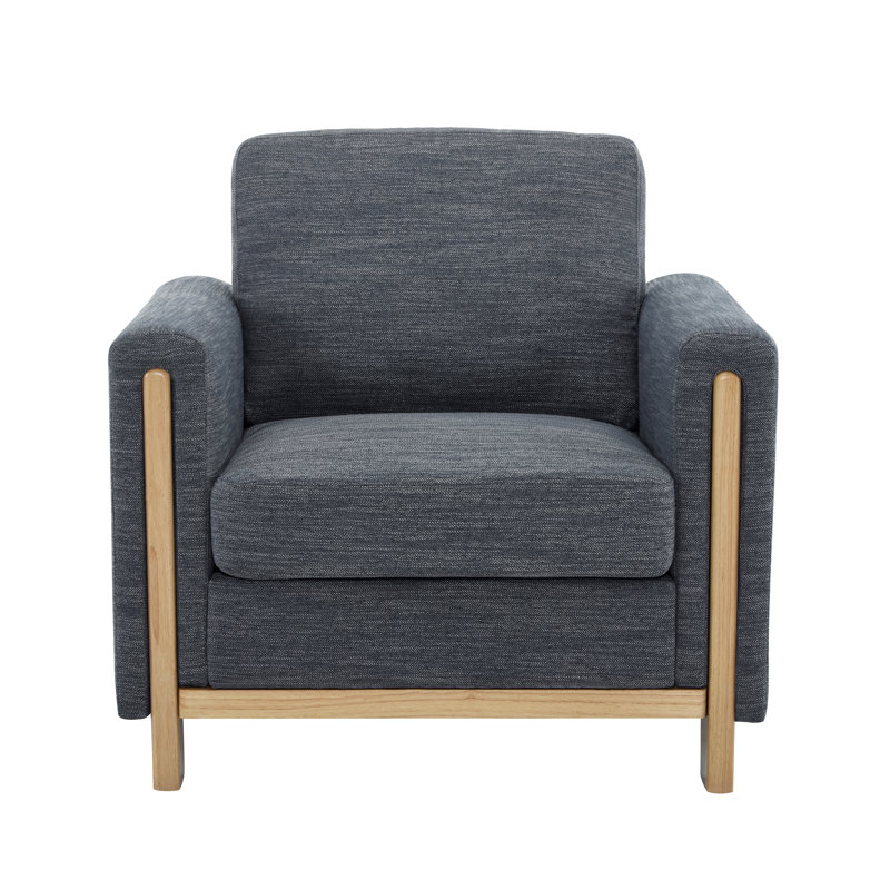 Callan Club Chair, Charcoal Gray Polyester