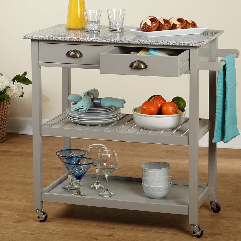 Chariot de cuisine roulant Dirazan, Gris