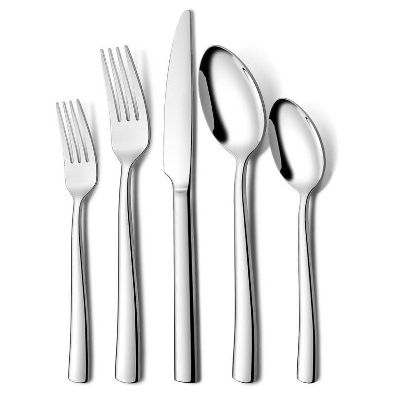 Ophelia & Co. Schaumburg 60 Piece Stainless Steel Cutlery Set , Service for 12