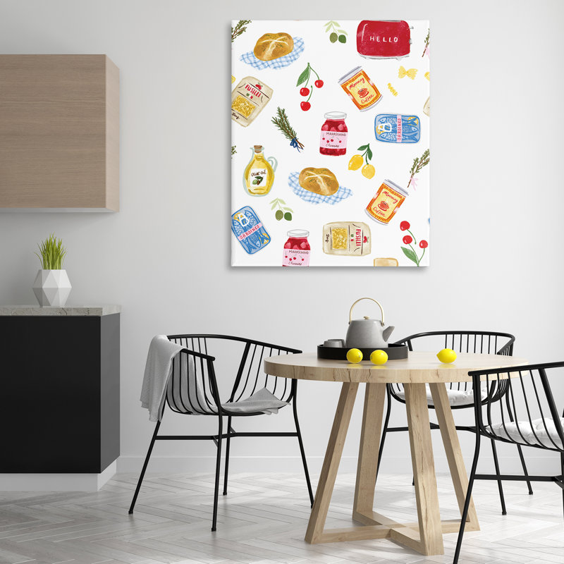 «Delicate Kitchen Delights», art mural sur toile par Ilis Avilés, H 48 po x l 36 po