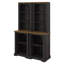 Armoire haute deux pièces, bibliothèque moderne avec tablettes de rangement, tablette ouverte autoportante avec dispositif anti-basculement-738403094