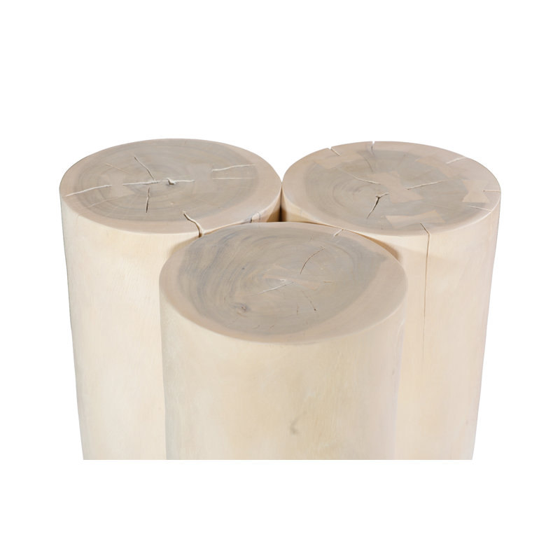 Triflora Side Table, Bleached, Small, 16" H x 18" W x 18" D