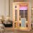 Atoka Hemlock Wood Far-Infrared 2-Person Sauna with Glass Door & Bluetooth Control