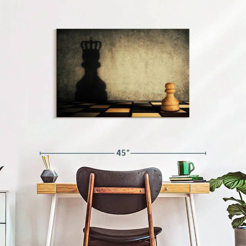 Senne Chess Pawn King, 24" H x 36" W