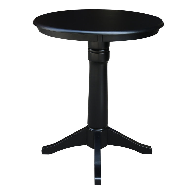 Gianluka Counter Height Solid Wood Dining Table, Black, 35.9" H x 30" L x 30" W