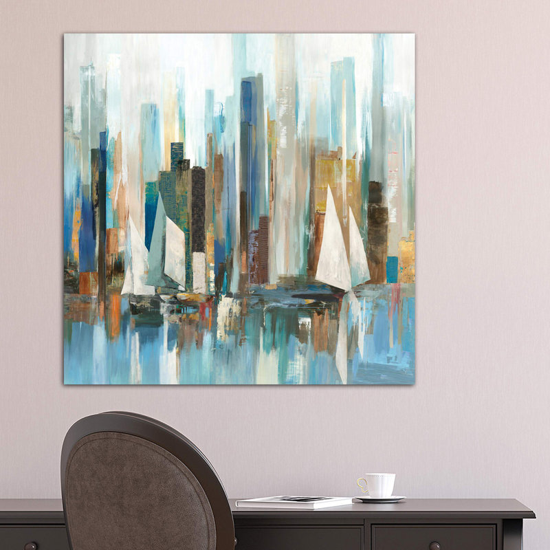 Regatta I by Allison Pearce - Wrapped Canvas Painting, 93.98 cm H x 93.98 cm W x 1.91 cm D