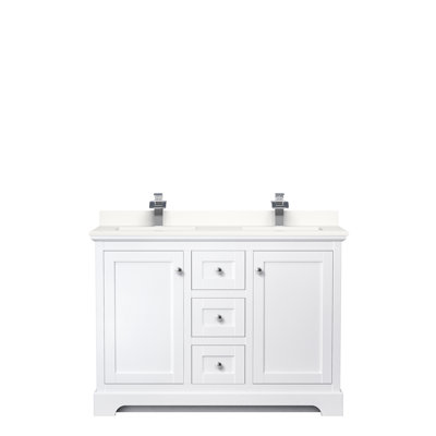 Avery 48'' Double Bathroom Vanity with Quartz Top