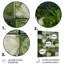 Botanicals Green Floral Tiles IV - Art mural en métal abstrait-736474927