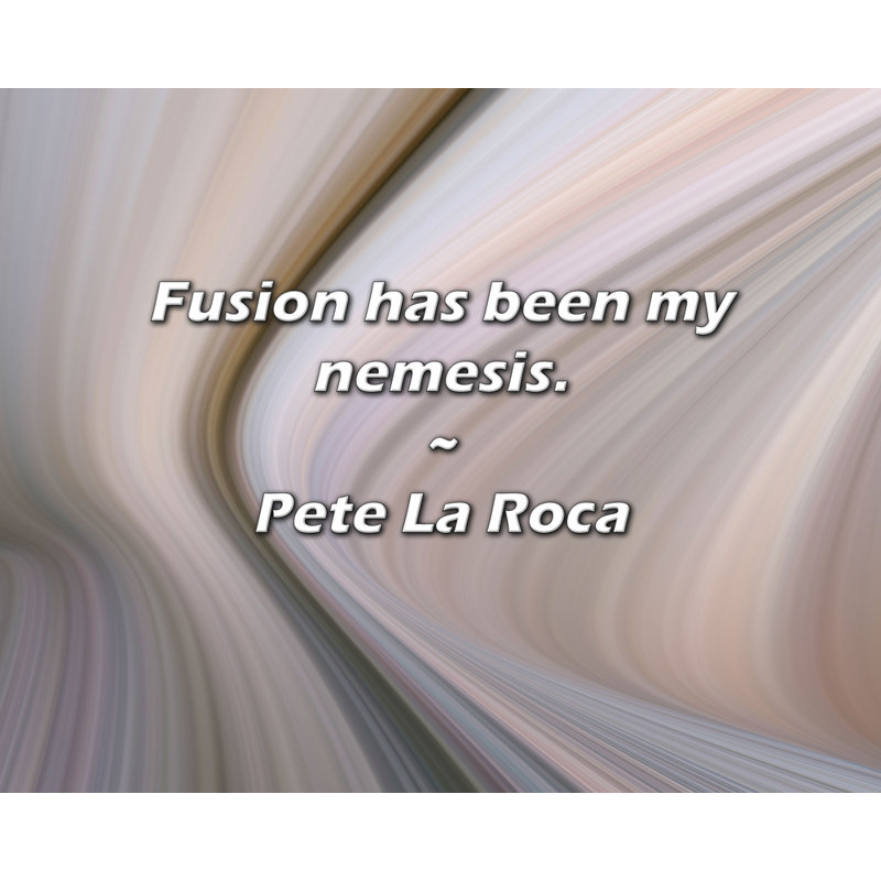 Pete La Roca Citation: La fusion a été mon ennemie., H 26 po x l 32 po