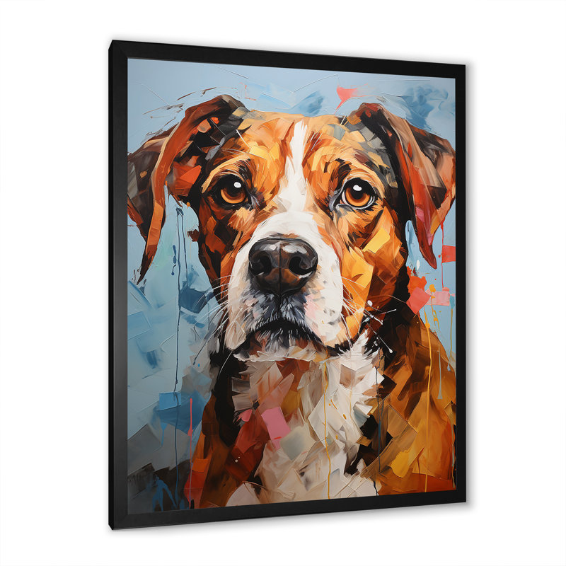 Beagle Bliss sur impression sur toile, H 20 po x l 12 po x P 1 po, Cadre simple noir