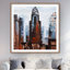 Sullen Day in the City - Reproduction matte encadrée pour la décoration intérieure
