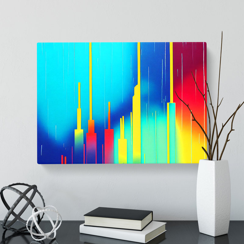 Charismatic City Skyline Architecture Abstract - Wrapped Canvas Print, 50cm H x 76cm W x 3cm D