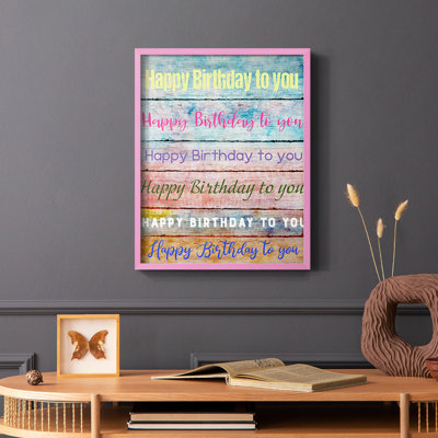 Birthday Song Framed Print - Solid Wood