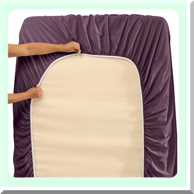 UltraPlush Deep Pocket 6-Piece Bed Sheet Set - Hotel Quality Sheets with 18-24 Inch Deep Pockets - Fitted Sheet, Flat Sheet, and 4 Pillowcases - Eggplant Purple