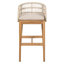 Tabouret de bar en bois et corde Laguna, ensemble de 2