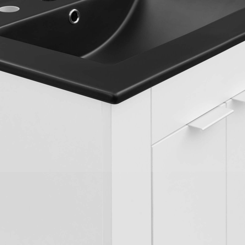 Maybelle 24" Bathroom Vanity by Modway, White, White
