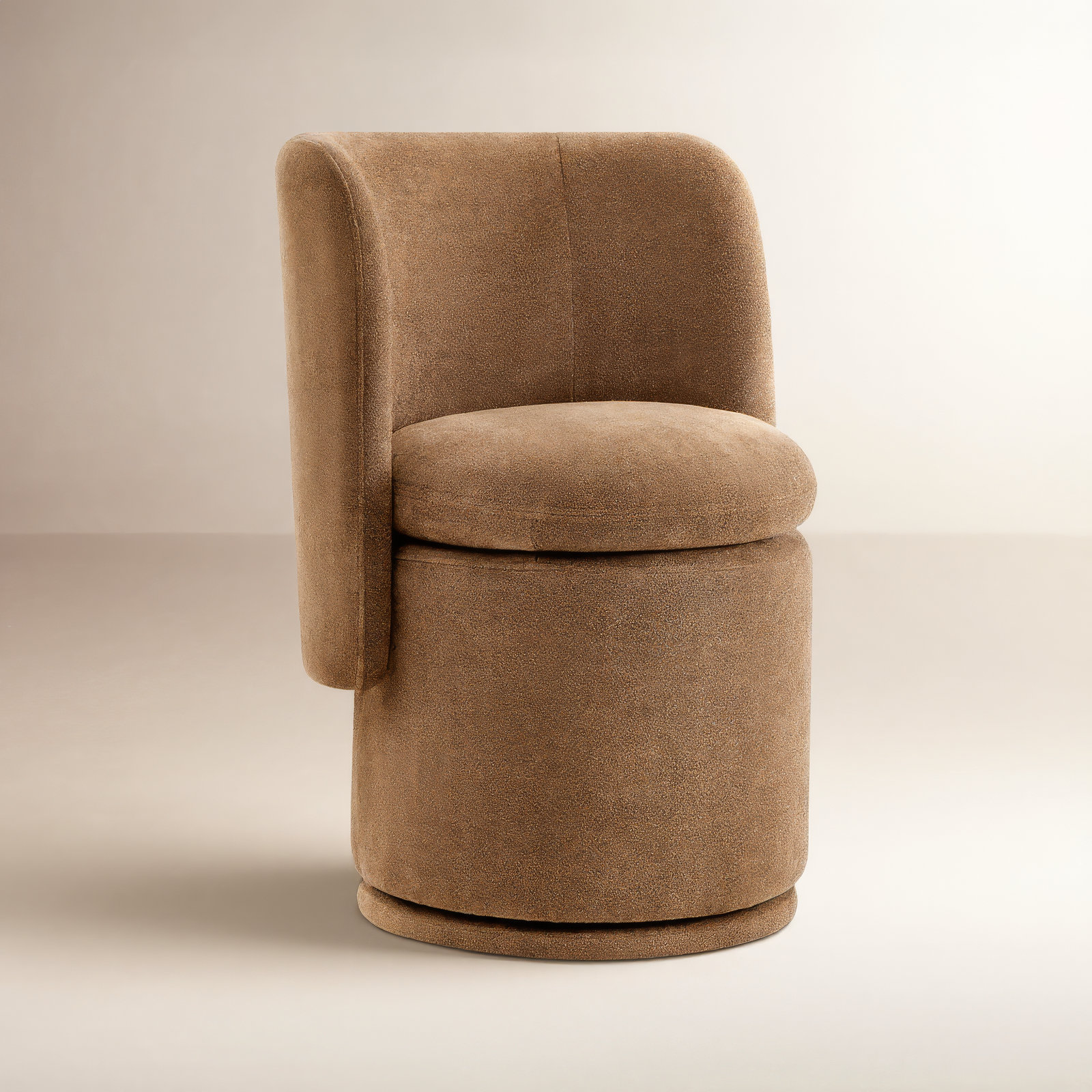 Adrielle Swivel Linen Dining Chair, Linen Elite Camel