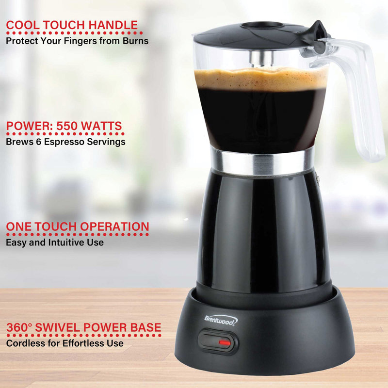 Brentwood Semi-Automatic Espresso Machine, Black
