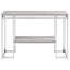 Table console en bois chaleureuse avec tablette ouverte - Console polyvalente et élégante en chêne naturel pour un style raffiné