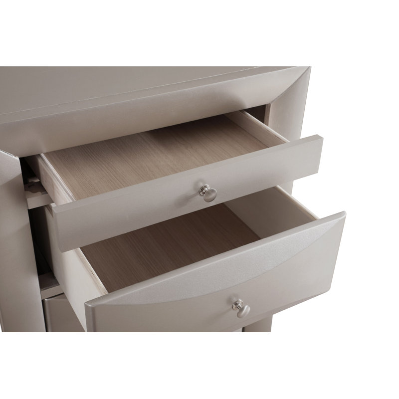 Commode pour femme 7 tiroirs Marilla G1503-LC, Champagne