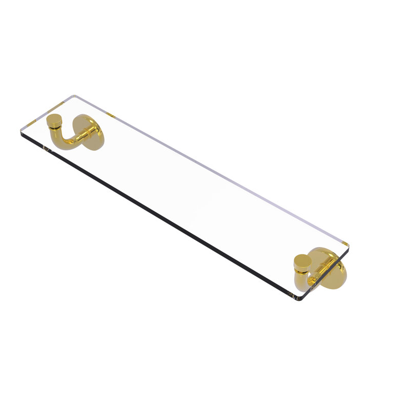 Tioga Bracket Shelf, Polished Brass