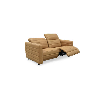 Waldo 65" Genuine Leather Reclining Sofa